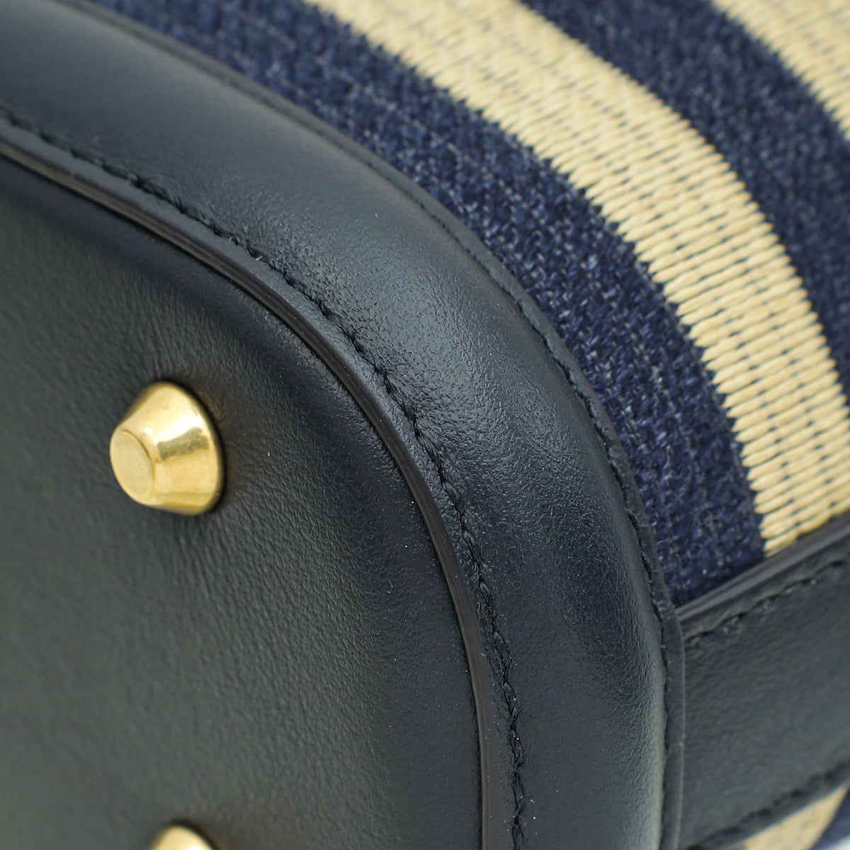 Christian Dior Bicolor Raffia C'est Chain Small Bucket Bag-Christian Dior-THE CLOSET