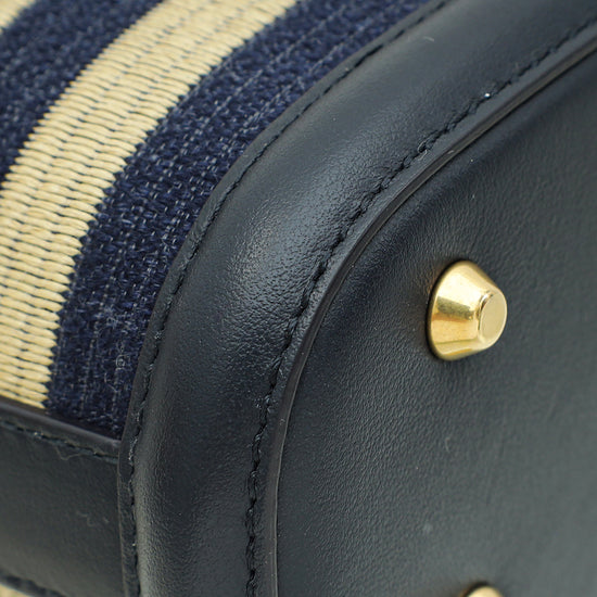 Load image into Gallery viewer, Christian Dior Bicolor Raffia C&amp;#39;est Chain Small Bucket Bag-Christian Dior-THE CLOSET
