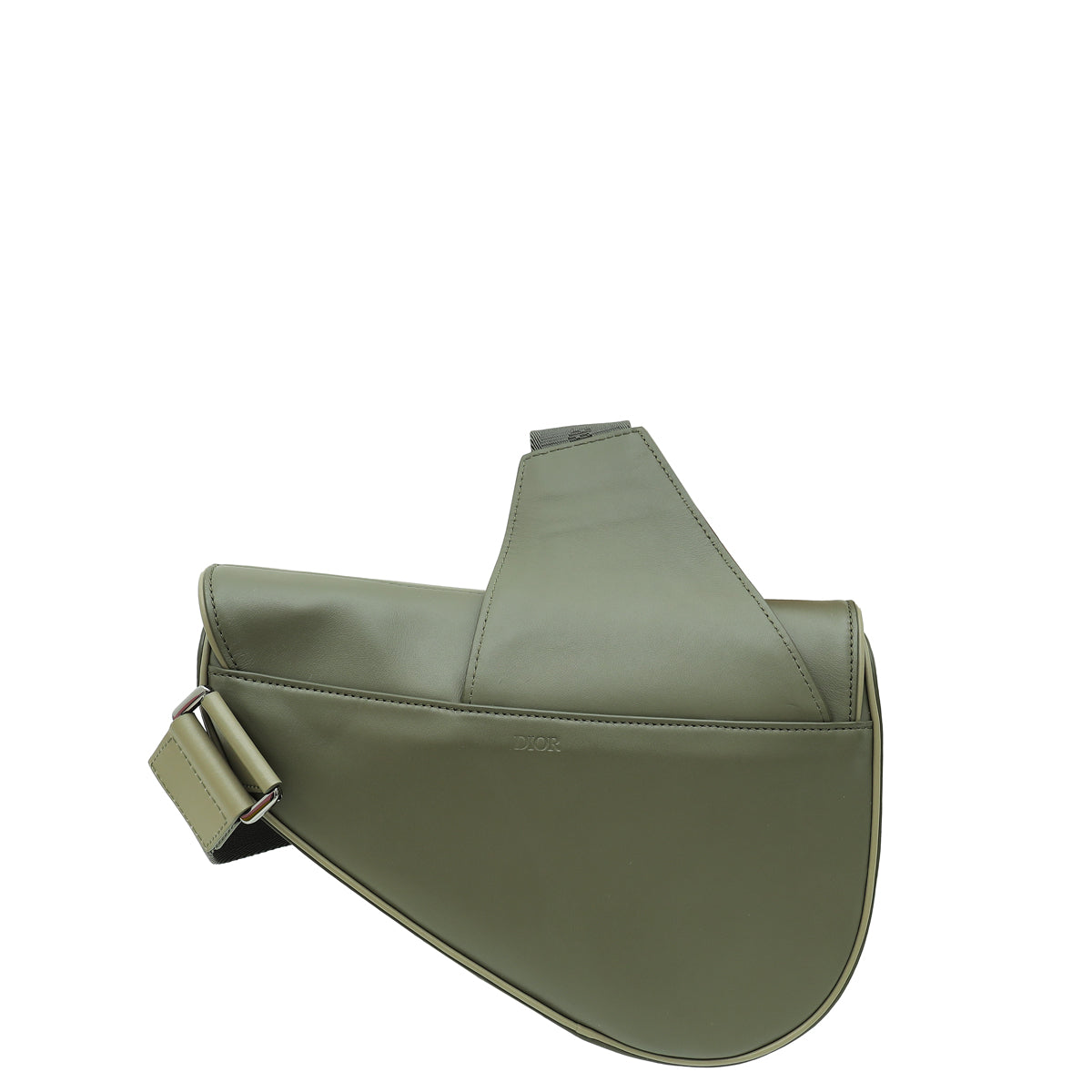 Christian Dior Vert Foret Stitch Saddle Bag