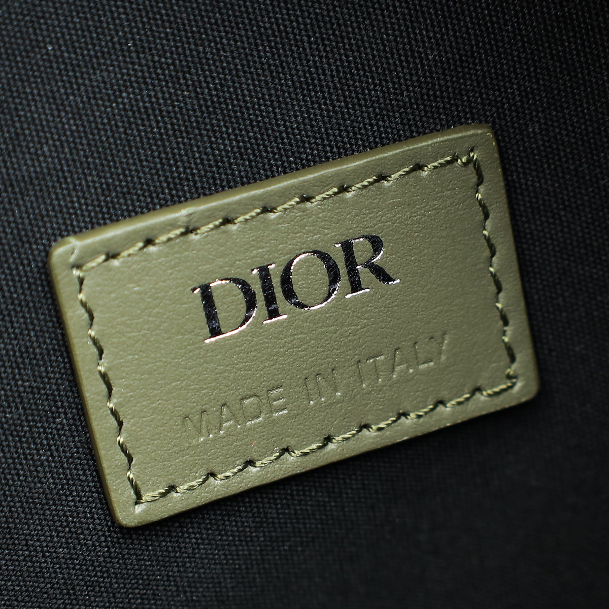 Christian Dior Vert Foret Stitch Saddle Bag