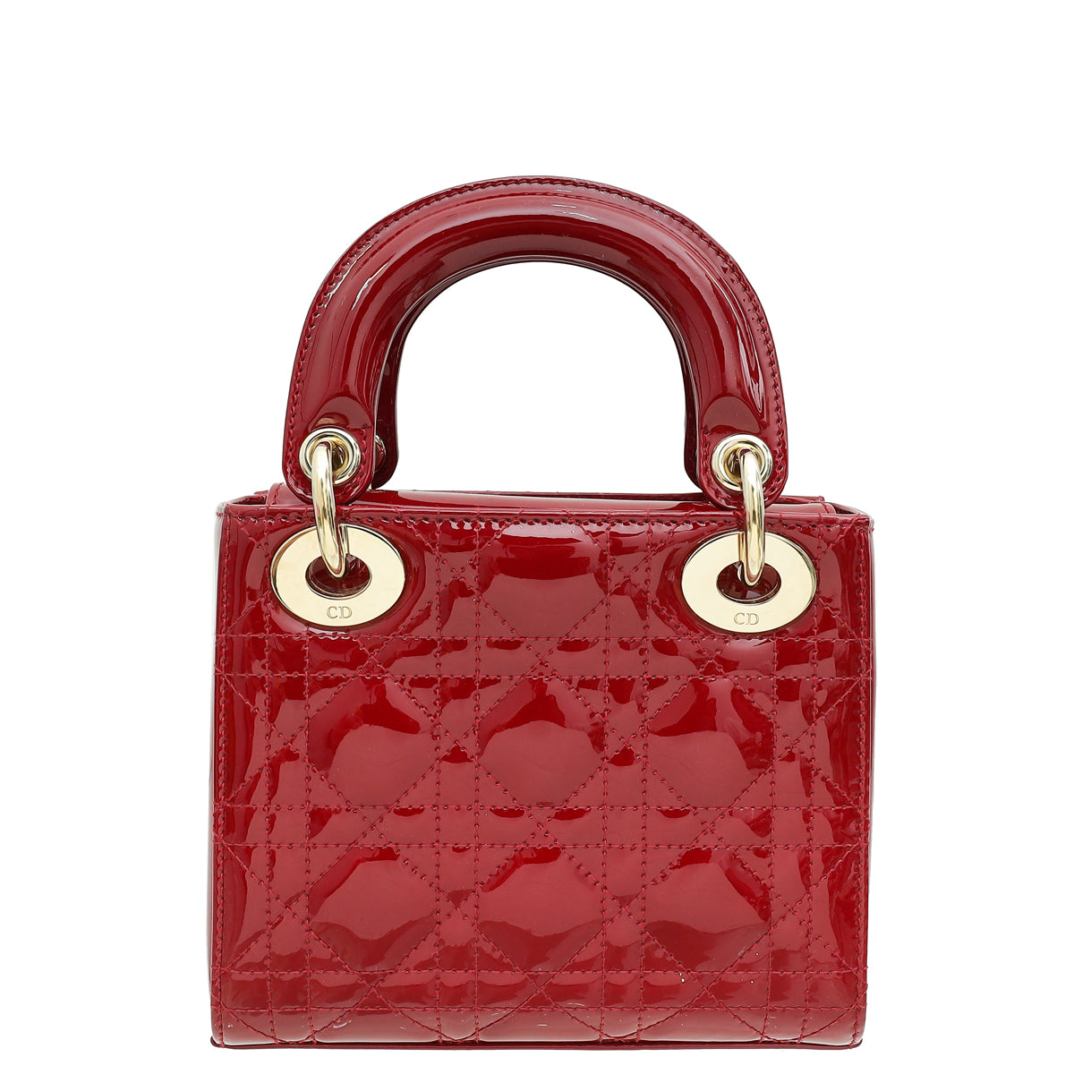 Christian Dior Cherry Red Lady Dior Mini Chain Bag