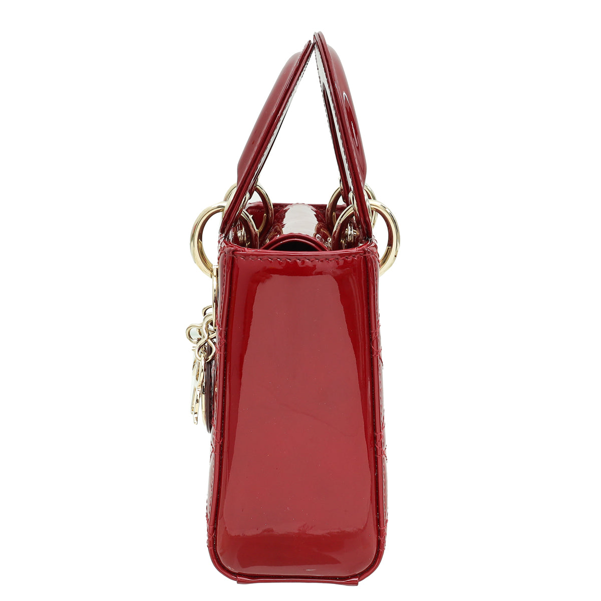 Christian Dior Cherry Red Lady Dior Mini Chain Bag