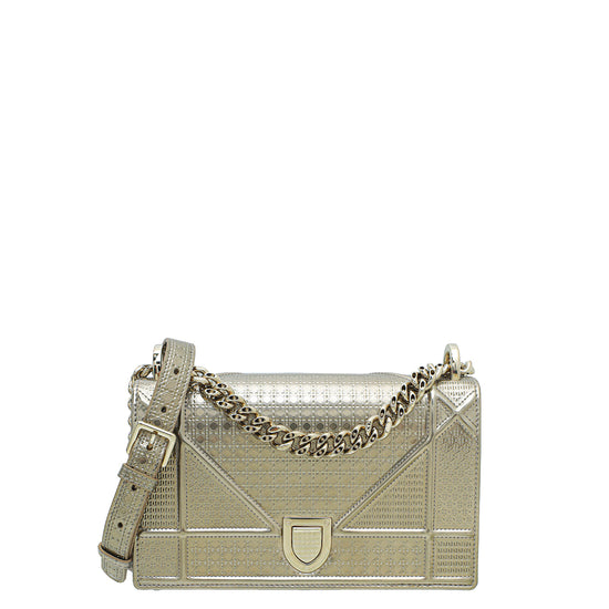 Christian Dior Champagne Diorama Micro Cannage Small Bag – The Closet
