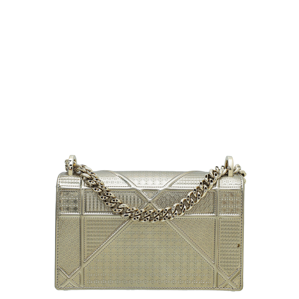 Christian Dior Champagne Diorama Micro Cannage Small Shoulder Bag