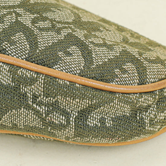 Christian Dior Khaki Oblique Saddle Mini Pochette
