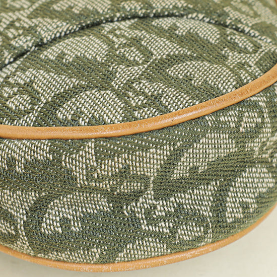 Christian Dior Khaki Oblique Saddle Mini Pochette