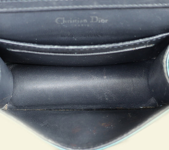 Christian Dior Teal Diorama Baby Microcannge Micro Bag