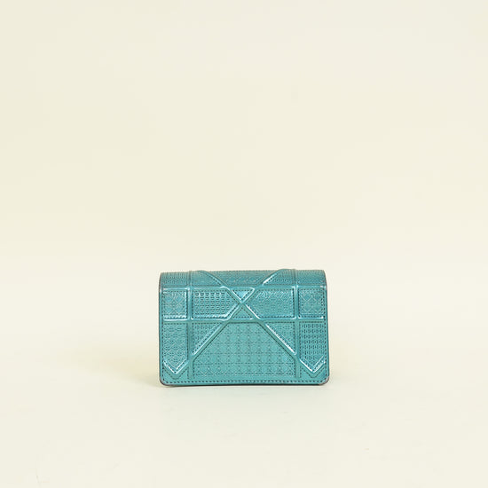 Christian Dior Teal Diorama Baby Microcannge Micro Bag