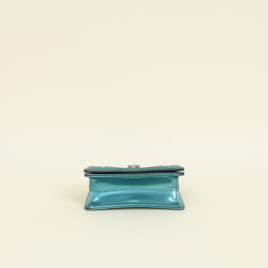 Christian Dior Teal Diorama Baby Microcannge Micro Bag