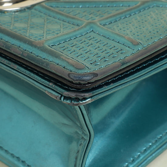 Christian Dior Teal Diorama Baby Microcannge Micro Bag
