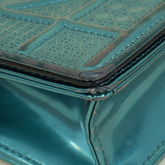 Christian Dior Teal Diorama Baby Microcannge Micro Bag