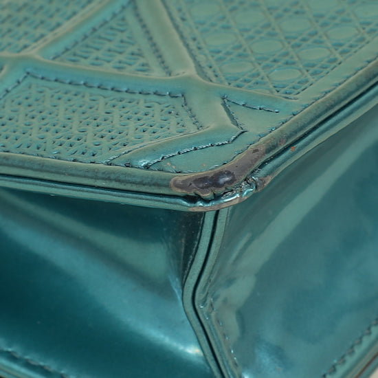 Christian Dior Teal Diorama Baby Microcannge Micro Bag