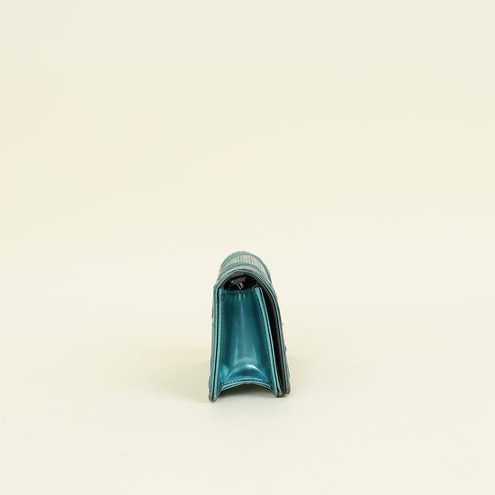 Christian Dior Teal Diorama Baby Microcannge Micro Bag