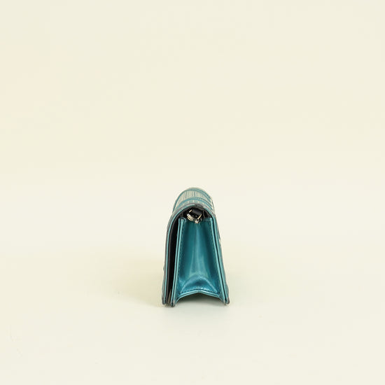 Christian Dior Teal Diorama Baby Microcannge Micro Bag