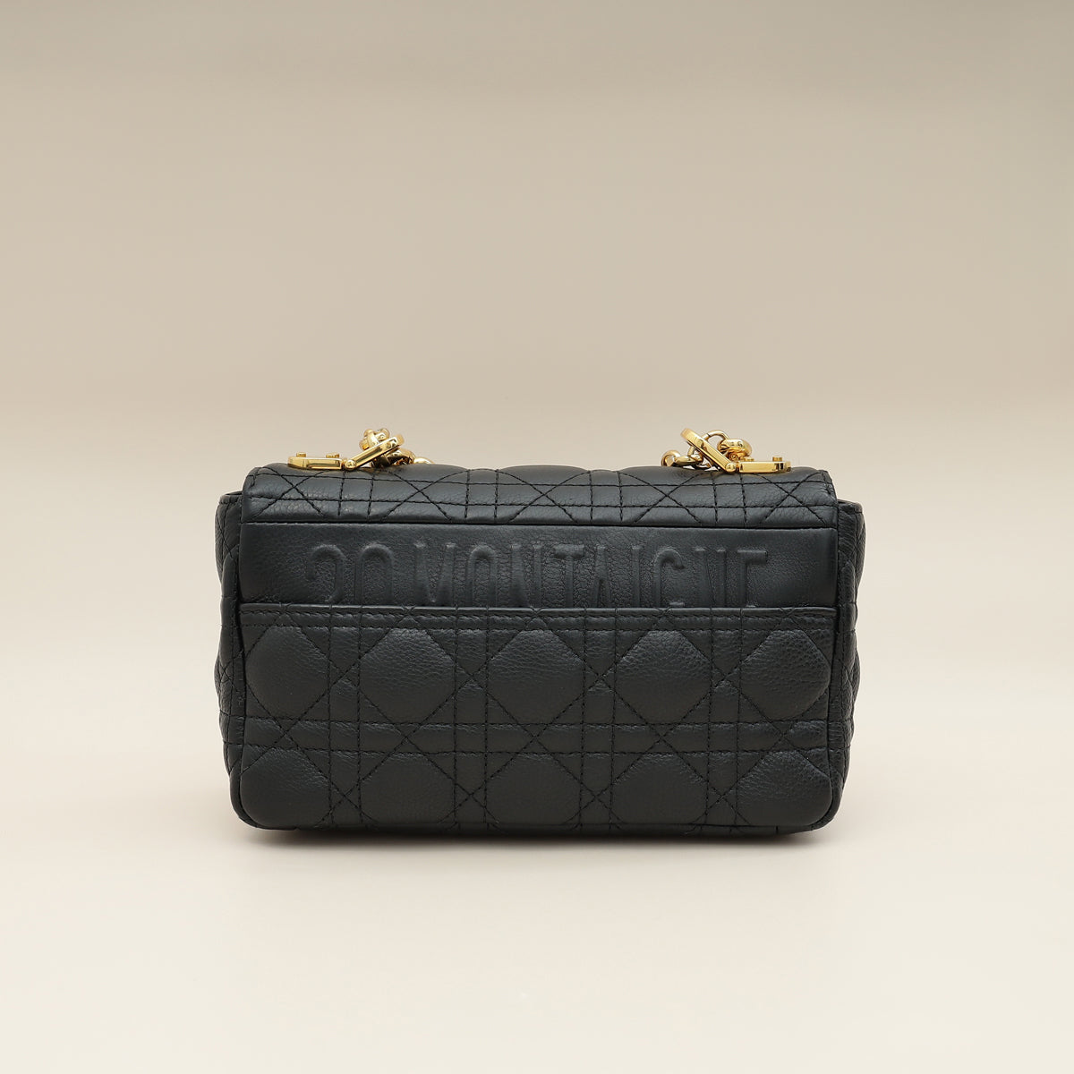 Christian Dior Black Caro Cannage Small Flap Shoulder Bag-Christian Dior-THE CLOSET