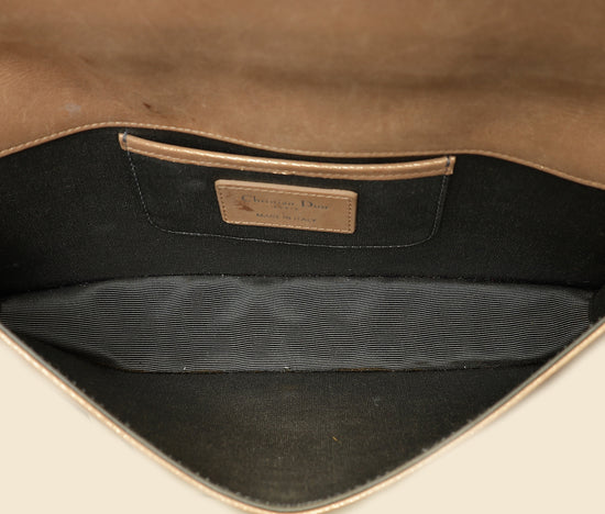Christian Dior Metallic Gold Cannage Lady Dior Convertible Clutch-Christian Dior-THE CLOSET