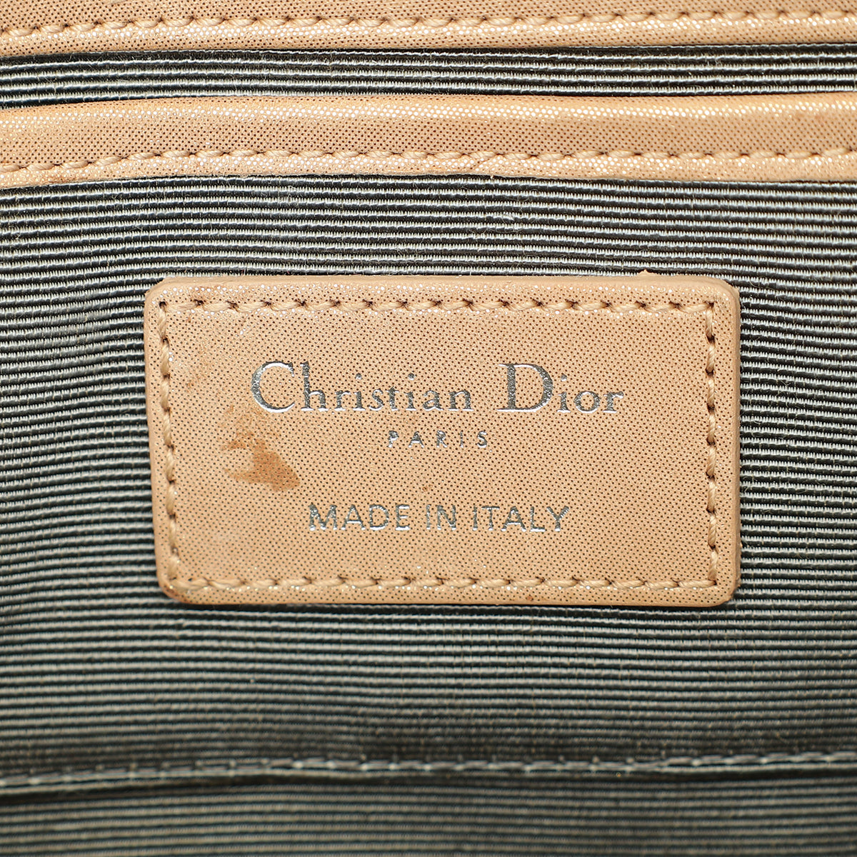 Christian Dior Metallic Gold Cannage Lady Dior Convertible Clutch-Christian Dior-THE CLOSET