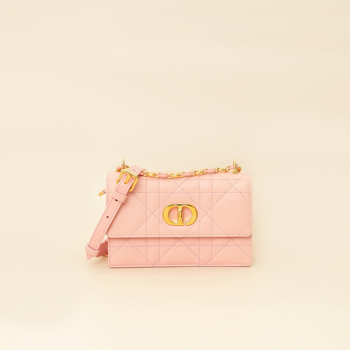 Christian Dior Pink Macrocannage Mini Caro Bag-Christian Dior-THE CLOSET
