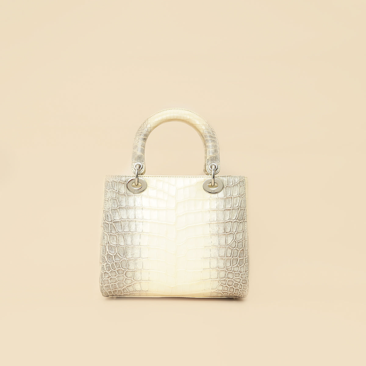 Christian Dior Bicolor Niloticus Crocodile Himalaya Lady Dior Medium Bag-Christian Dior-THE CLOSET