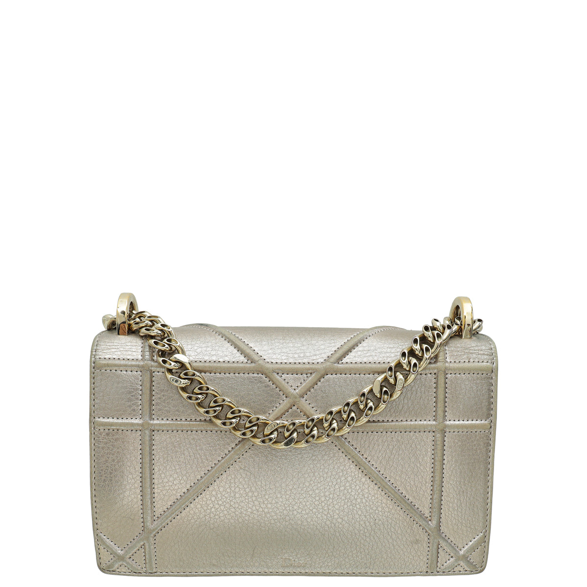 Christian Dior Metallic Champaign Diorama Shoulder Bag-Christian Dior-THE CLOSET