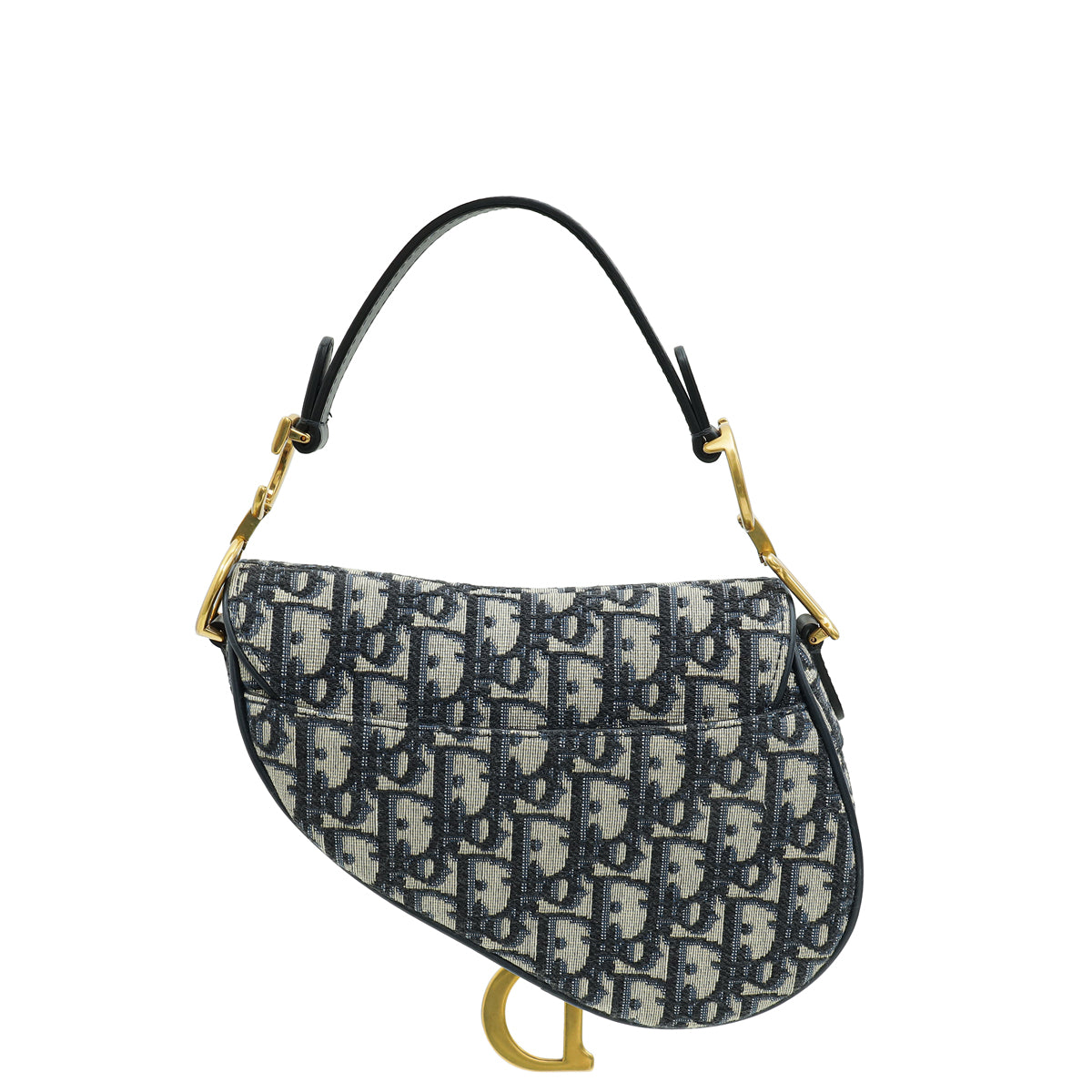 Christian Dior Navy Blue Oblique Saddle Mini Bag-Christian Dior-THE CLOSET