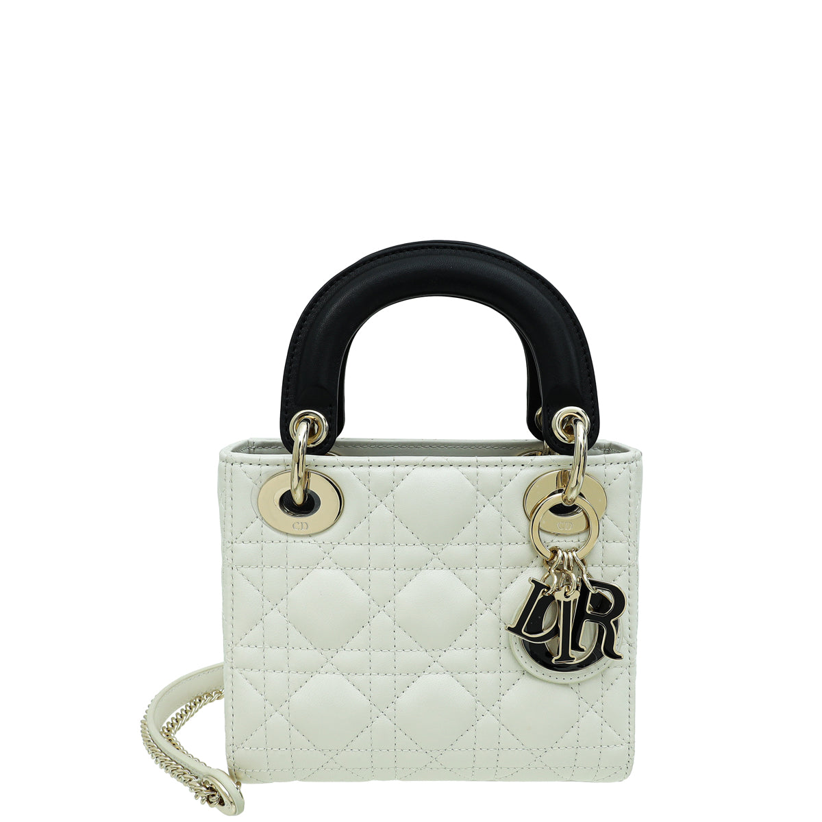 Christian Dior Bicolor Chain Mini Lady Dior Bag