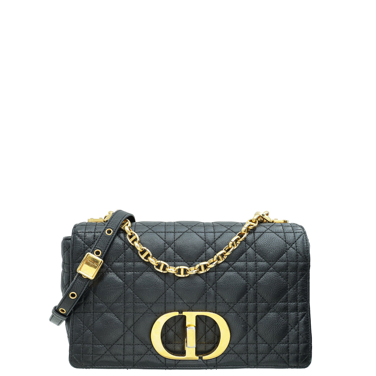 Christian Dior Black Caro Medium Shoulder Bag