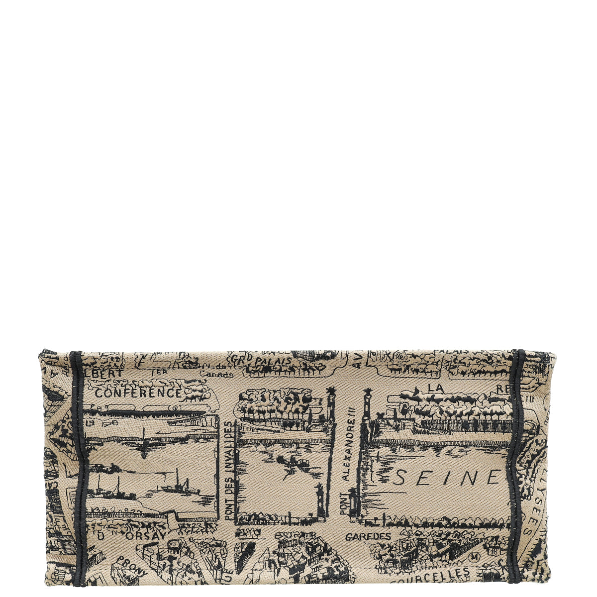 Christian Dior Bicolor Plan De Paris Embroidered Book Tote Medium Bag