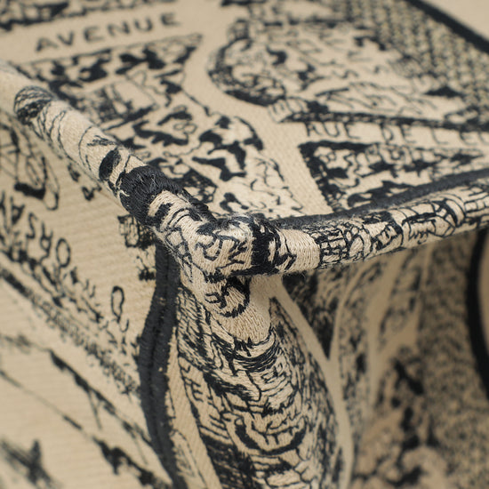 Load image into Gallery viewer, Christian Dior Bicolor Plan De Paris Embroidered Book Tote Medium Bag
