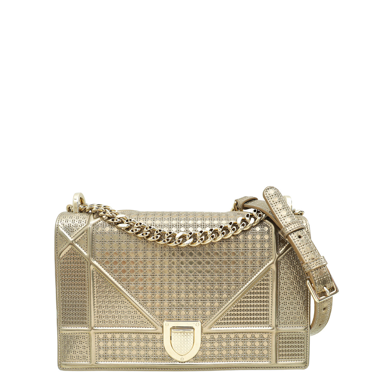 Christian Dior Champaign Diorama Microcannage Medium Bag-Christian Dior-THE CLOSET