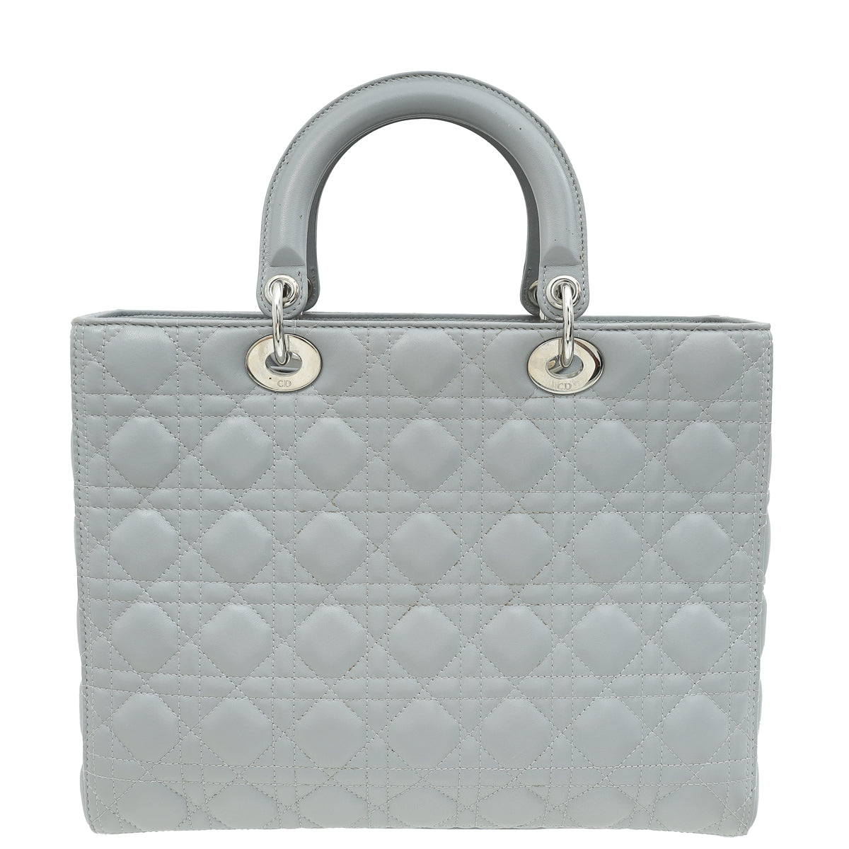 Christian Dior Grey Lady Dior Large Bag-Christian Dior-THE CLOSET