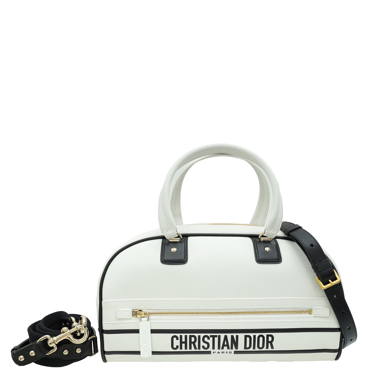 Christian Dior Bicolor Vibe Zip Medium Bowling Bag-Christian Dior-THE CLOSET