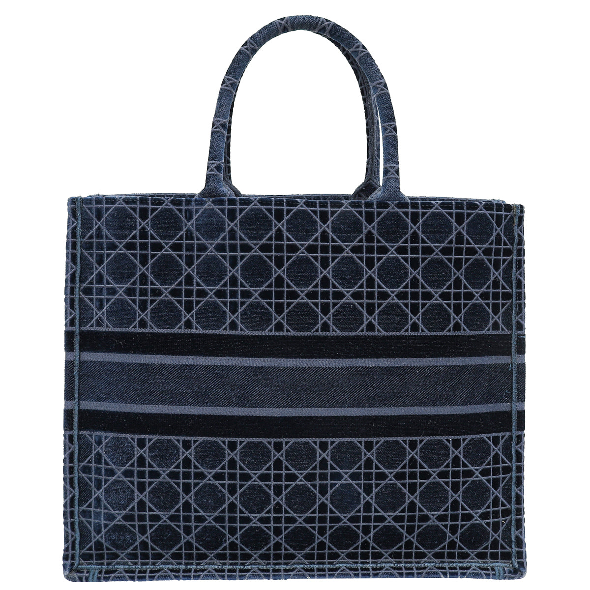 Christian Dior Bicolor Velvet Cannage Book Tote Large Bag-Christian Dior-THE CLOSET