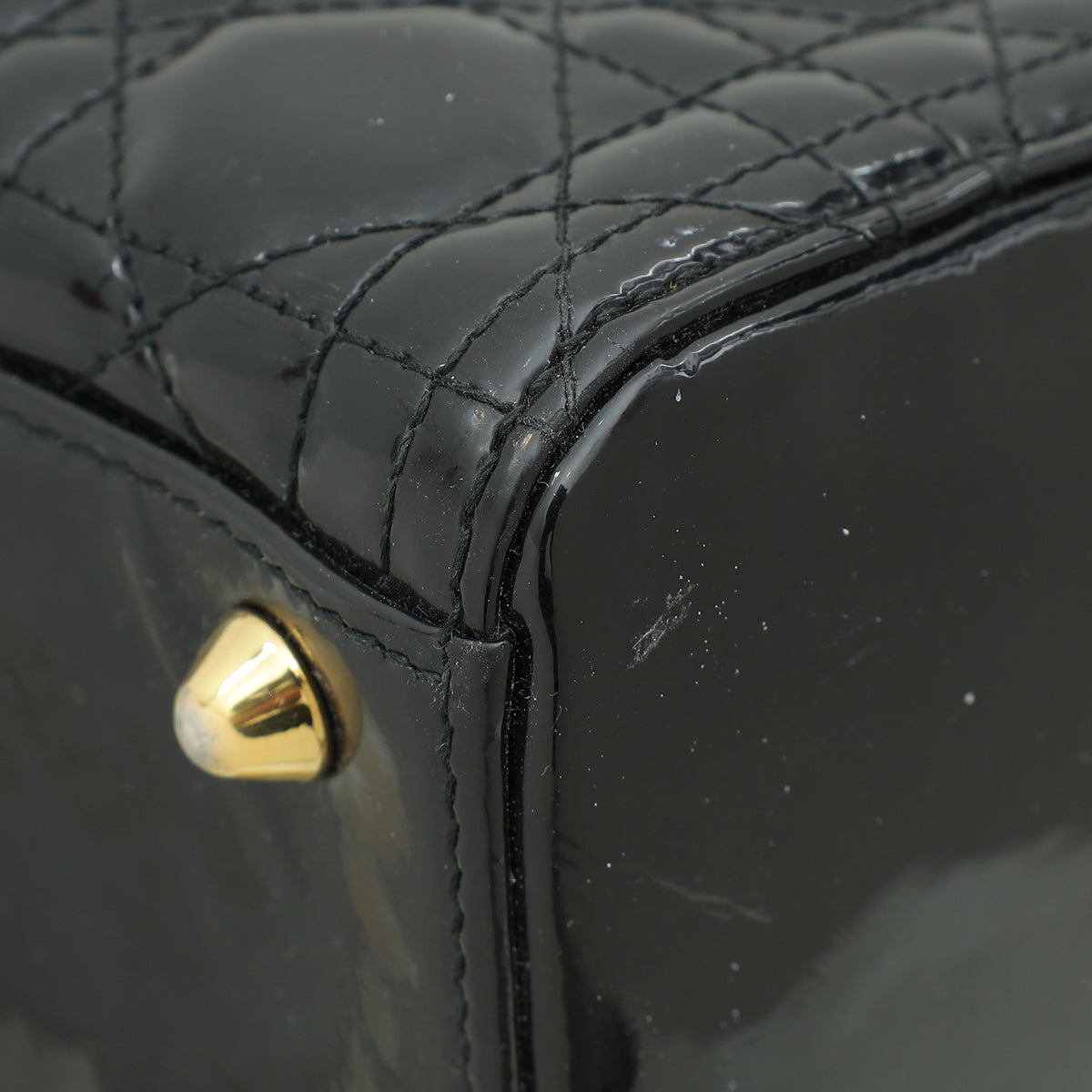 Christian Dior Black Lady Dior Large Bag