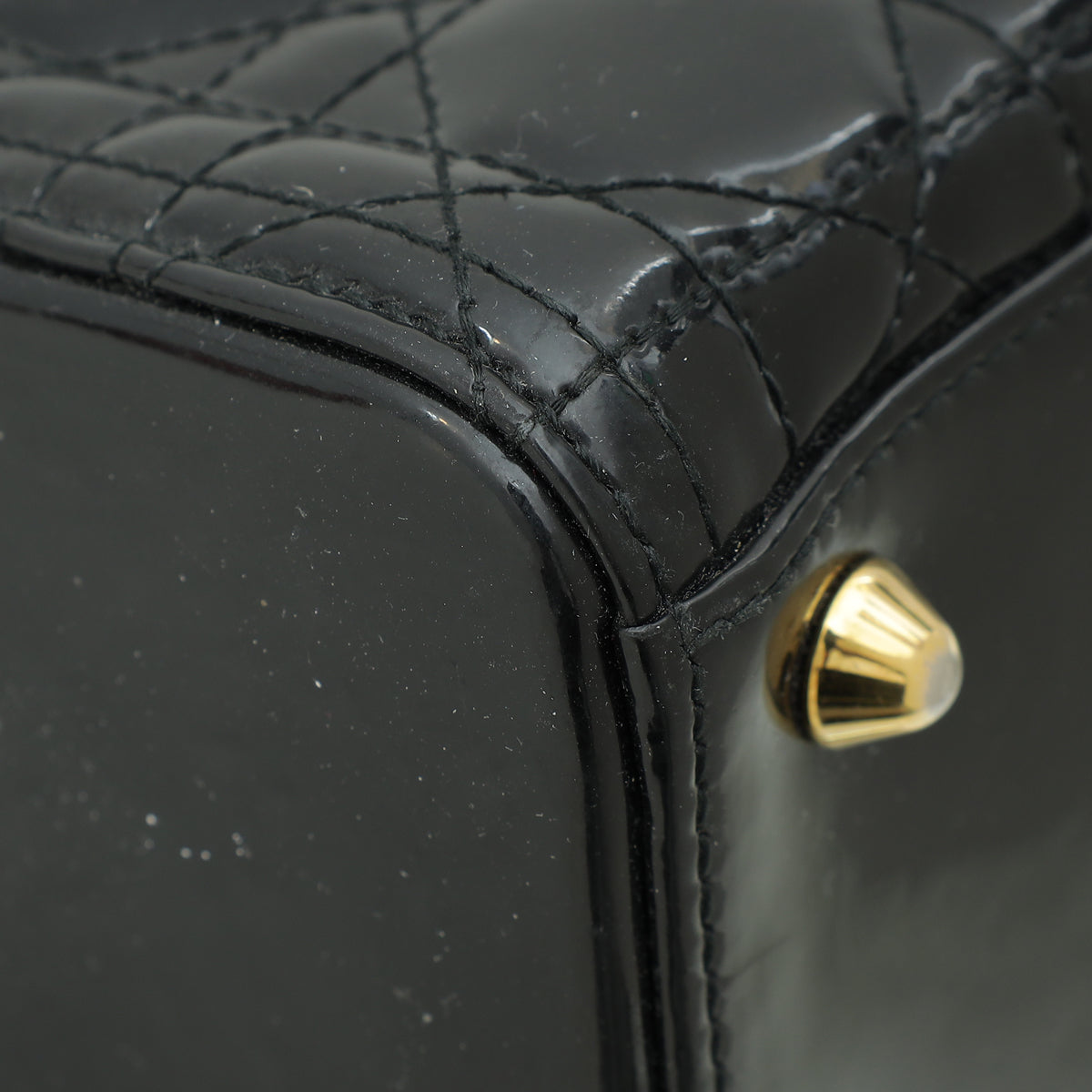 Christian Dior Black Lady Dior Large Bag