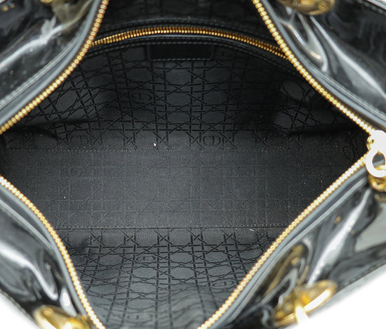 Load image into Gallery viewer, Christian Dior Black Lady Dior Large Bag
