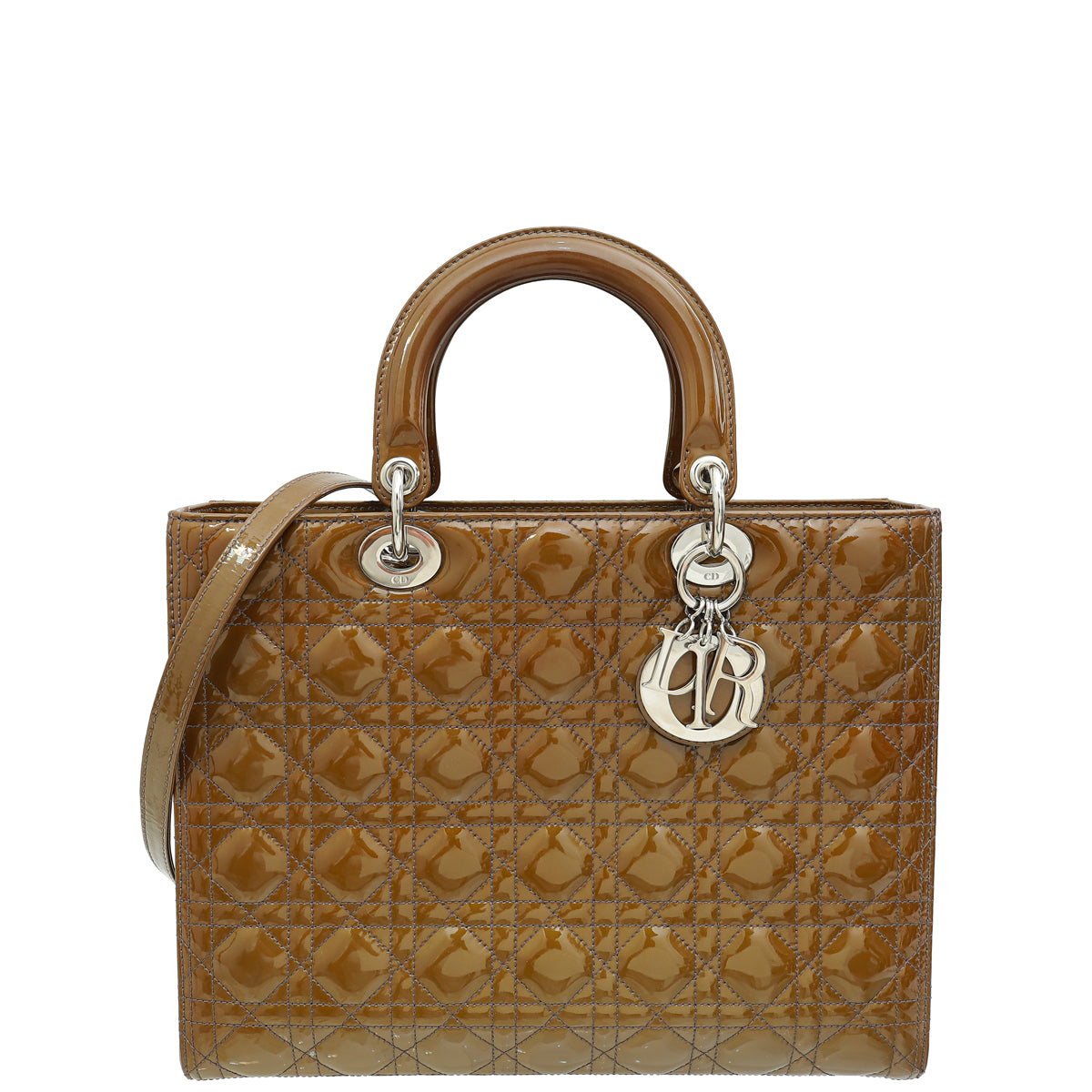 Christian Dior Golden Brown Lady Dior Large Bag-Christian Dior-THE CLOSET