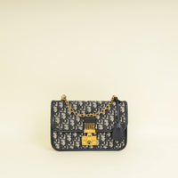 Christian Dior Navy Blue DiorAddict Flap Bag-Handbags-Christian Dior-THE CLOSET