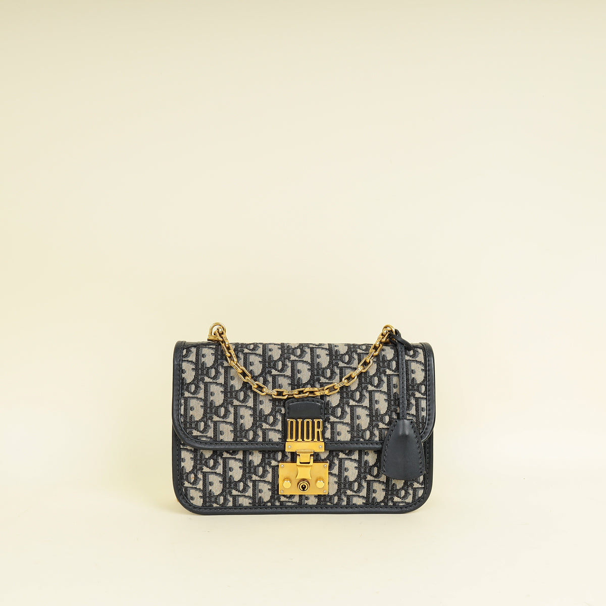 Christian Dior Navy Blue DiorAddict Flap Bag