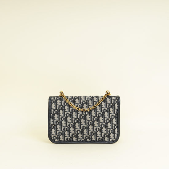 Christian Dior Navy Blue DiorAddict Flap Bag