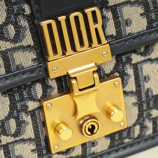 Christian Dior Navy Blue DiorAddict Flap Bag
