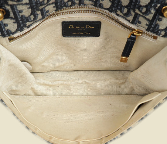 Christian Dior Navy Blue DiorAddict Flap Bag