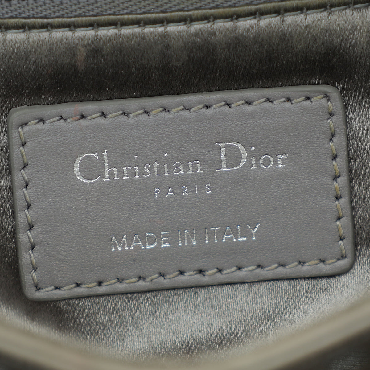 Christian Dior Grey Lady Dior Cannage Satin Strass Mini Bag – THE