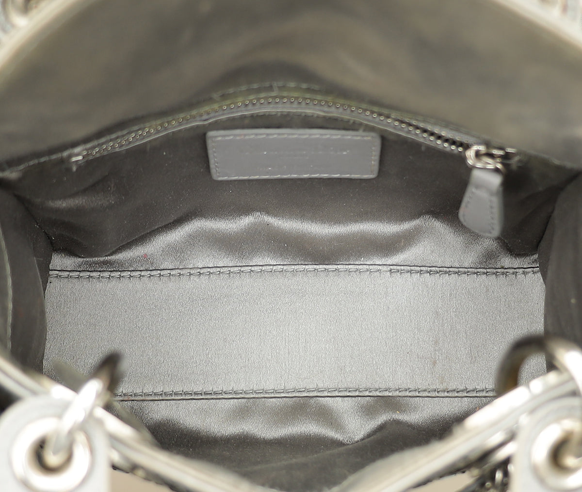 Christian Dior Grey Lady Dior Cannage Satin Strass Mini Bag – THE