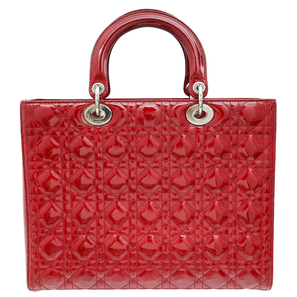 Christian Dior Cherry Red Lady Dior Large Bag-Christian Dior-THE CLOSET