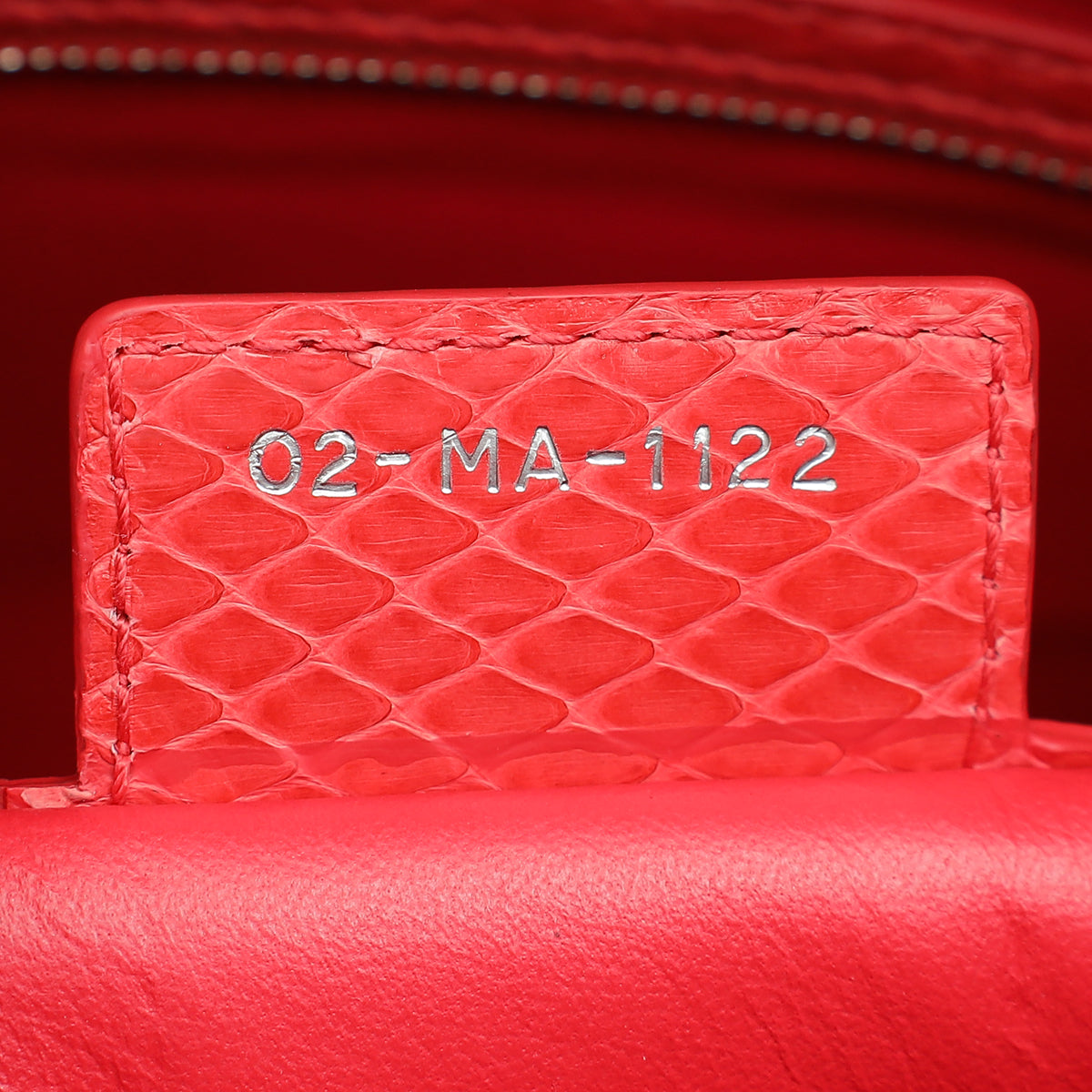 Christian Dior Red Snakeskin Lady Dior Large Bag-Christian Dior-THE CLOSET