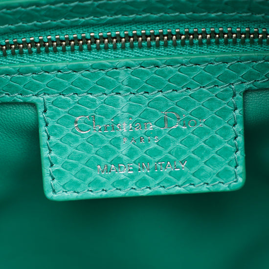 Christian Dior Green Snakeskin Lady Dior Large Bag-Christian Dior-THE CLOSET