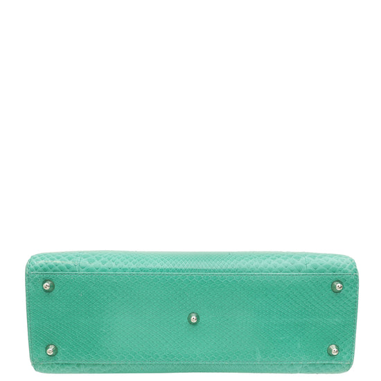 Christian Dior Green Snakeskin Lady Dior Large Bag-Christian Dior-THE CLOSET
