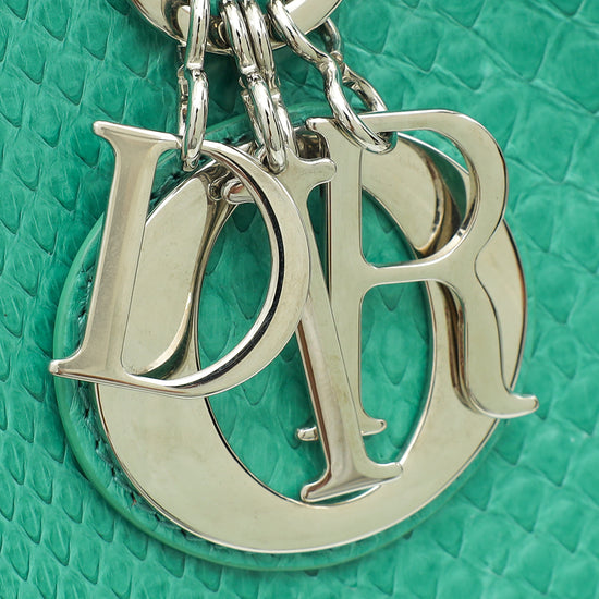 Christian Dior Green Snakeskin Lady Dior Large Bag-Christian Dior-THE CLOSET