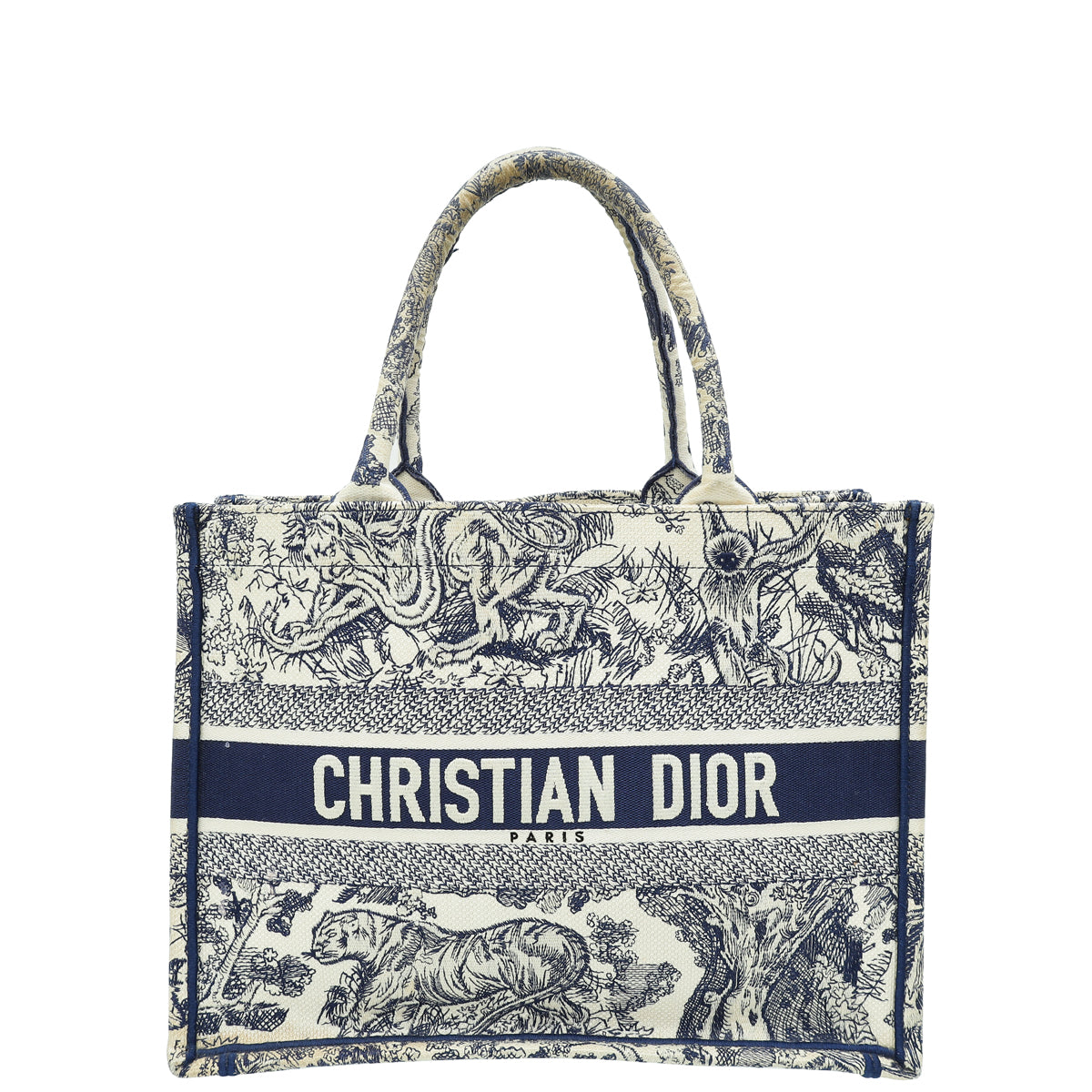 Christian Dior Bicolor Toile De Jouy Book Tote Medium Bag-Christian Dior-THE CLOSET